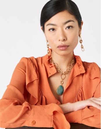 Stone pendant collar necklace. Accessorize brand