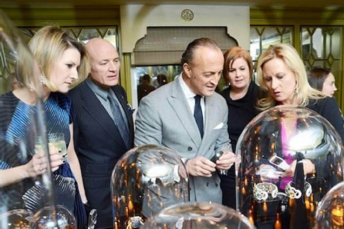Glenn Spyro at the opening of his exhibit at Bergdorf Goodman.