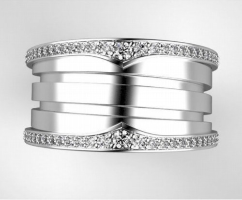 Rhodium plated ring