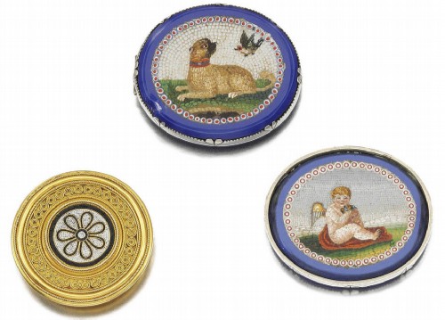 Fortunato Pio Castellani. Brooches with micro-mosaics. Castellani. Mid - second half of the 19th century. Sotheby's London.