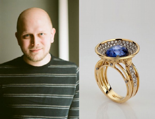 Vladimir Markin. One of his old works, a gold ring with sapphire and diamonds.