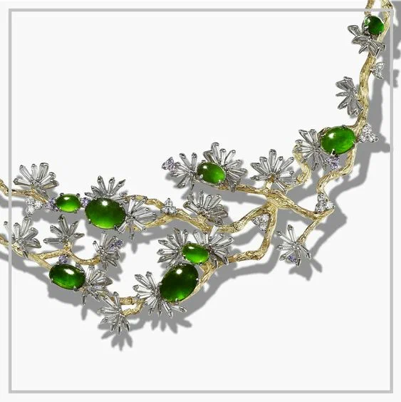 Caratell Jade Diamond Necklace.