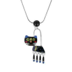 Gaston necklace, with colored resin and beads.
