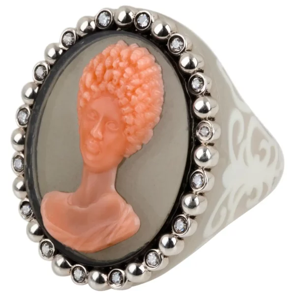 Mythological Roman Cameo Resin Ring