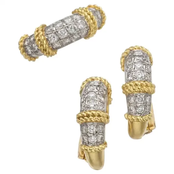 Fred Gold and Diamond Demi Parure.