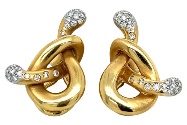 Angela Cummings for Assael Gold Diamond Ear Clips