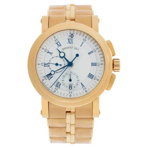 Breguet Marine in 18k yellow gold. Auto subseconds date and chronograph
