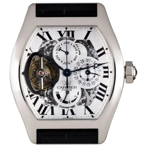 Cartier Platinum Privee Tourbillon Perpetual Calendar Manual Wind Wristwatch