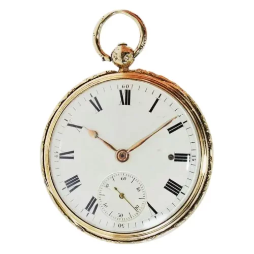 Jean Antoine Lepine Rose Gold Ruby Cylinder French Pocket Watch circa 1780