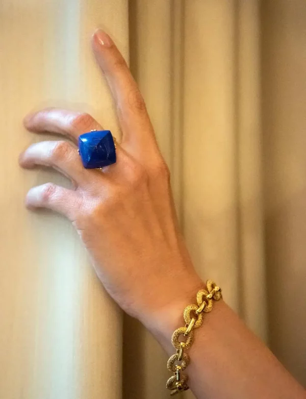 Jean Despres Lapis Lazuli and Gold Ring circa 1940