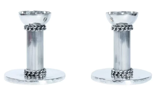 Silver Metal Chandeliers Design by Jean Despres
