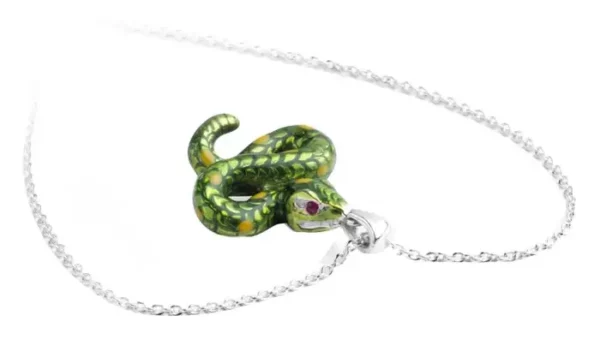 Deakin & Francis Silver Snake Pendant.