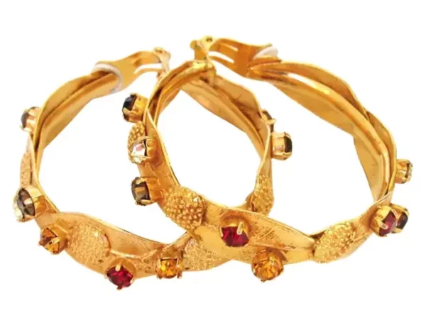 Dominique Aurientis Large Leaf Hoop Earrings New, Never worn 1980s.