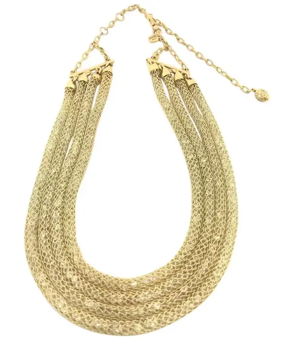 Doris Panos White Topaz Mesh Diamond Necklace.2