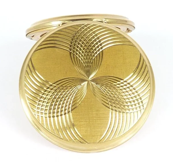 Gleaming Golden Stratton Makeup Compact For Max Factor Foundation