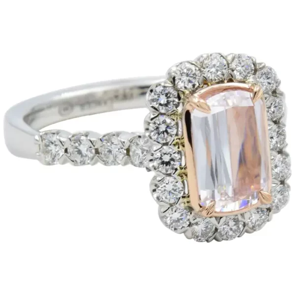 1.09 Carat Pink GIA Diamond, Christopher Designs L'Amour Crisscut L101 100.