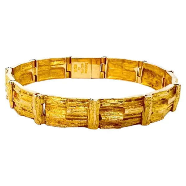 Björn Weckström Lapponia 14 Karat Gold Bracelet Kultaköngäs.