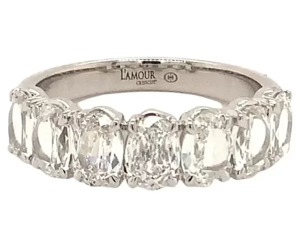 Christopher Designs L'Amour Crisscut 7 Diamond Band 18K White Gold.