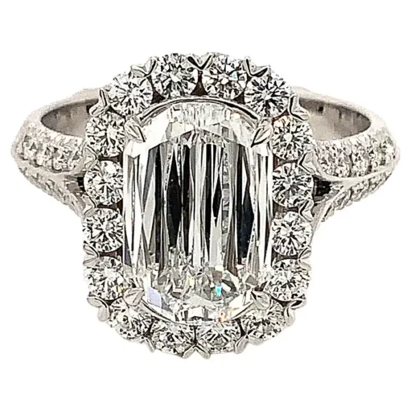 Christopher Designs L'Amour Crisscut Diamond Ring 2.01 cts D VVS 2 GIA.