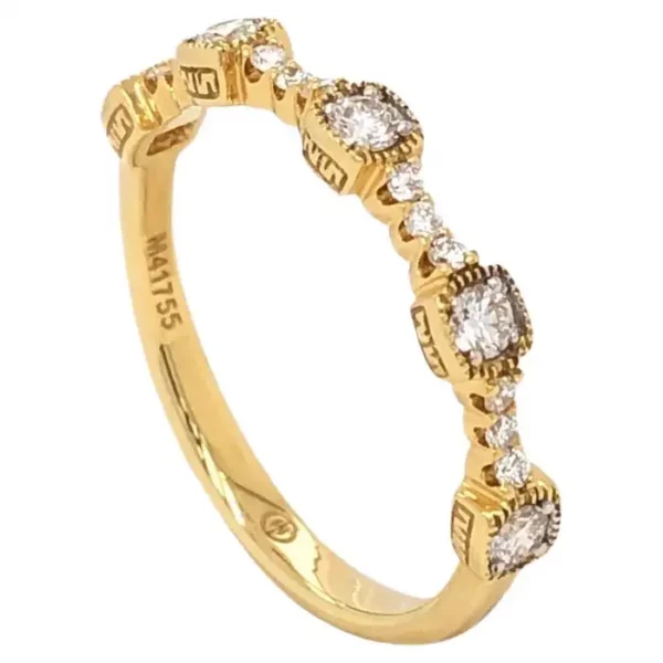 Christopher Designs Stackable Diamond Band 17 Diamonds 0.25ctw 18k Yellow Gold.