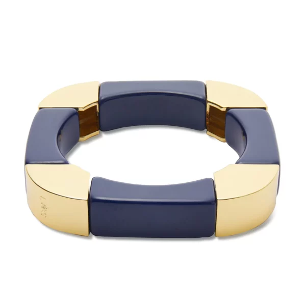 MIDNIGHT BLUE GEO STRETCH BANGLE.
