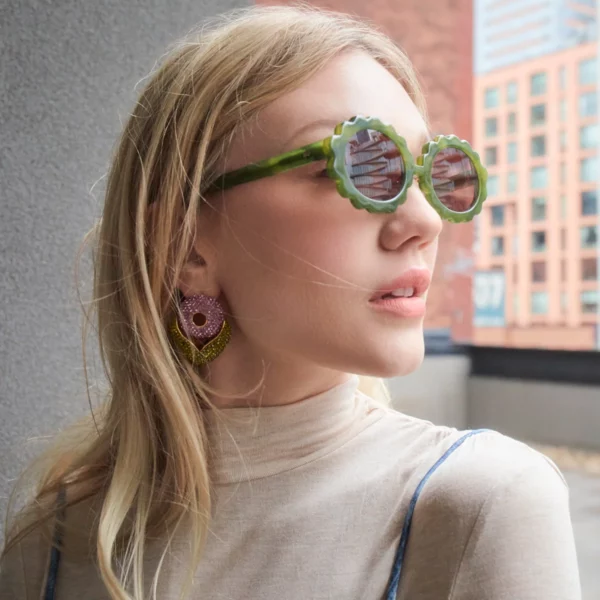 TULIP FIELDS TULIP PAVE EARRINGS.