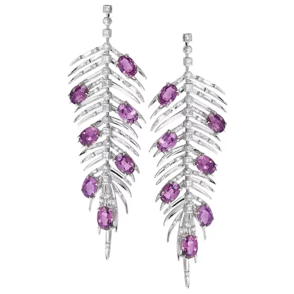 Trinity Spinel and Diamond Earrings.