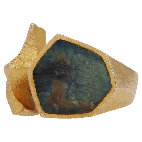 Vintage Björn Weckström Lapponia Brutalist Cocktail Ring.