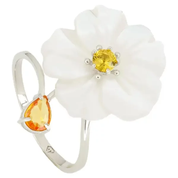 Yellow Sapphire Ring in 14k Gold, Genuine Sapphire Gold Ring.