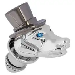 Ascot Daschund Pin with Blue Swarovski Elements. Ascot Daschund Pin with Blue Swarovski Elements.