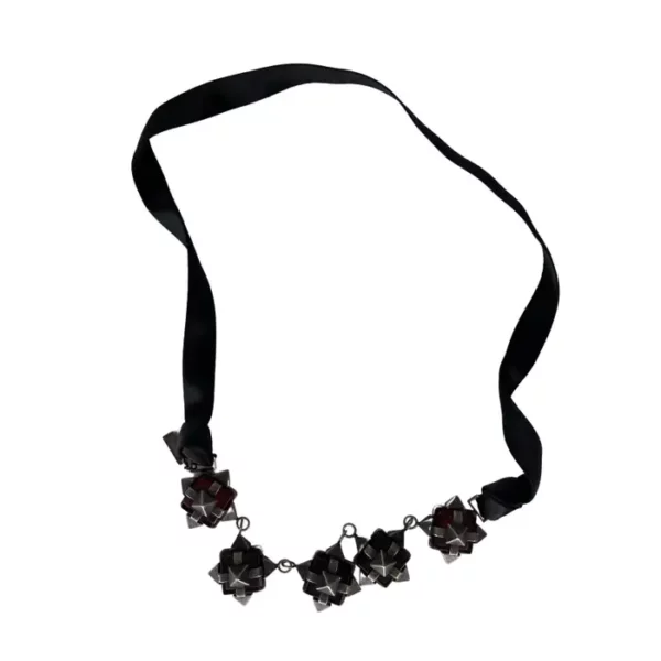 Burberry London Grosgrain and Metal Necklace.