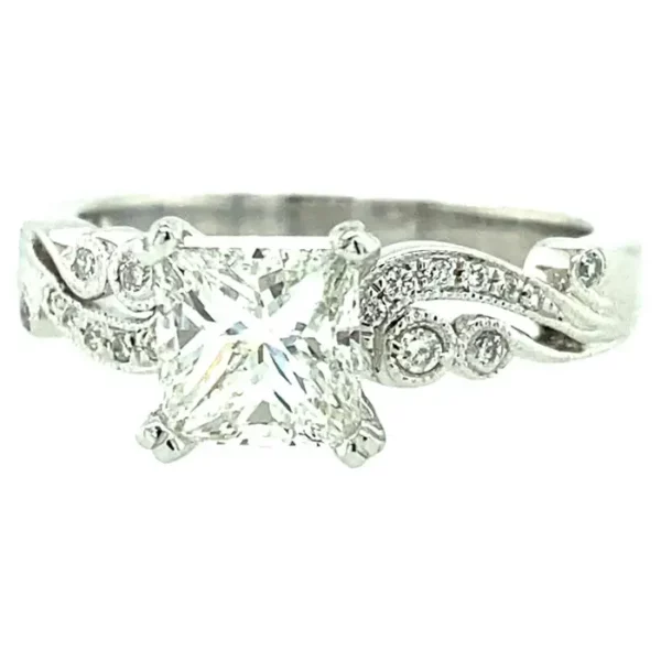 Kirk Kara 18 Kart White Gold Diamond Engagement Ring.