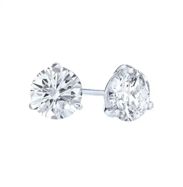Kwiat 1.32 Carat Diamond Elegant Stud Earrings Platinum.