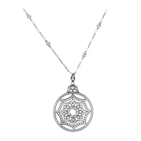 Kwiat Diamond White Gold Pendant Necklace.
