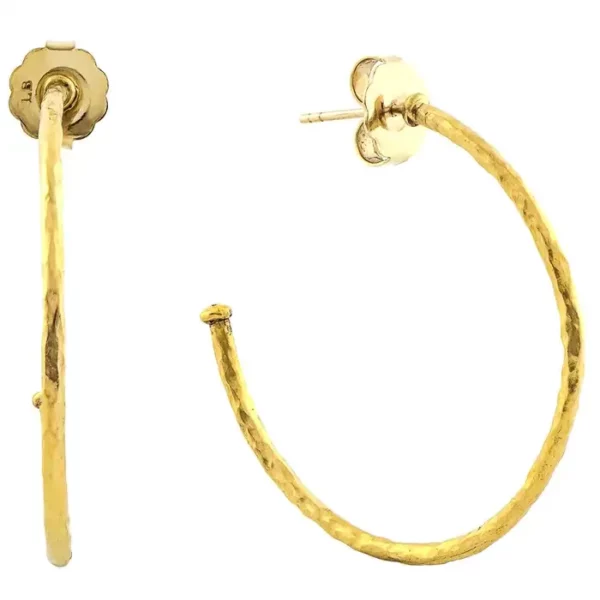 Lika Behar 24 Karat Gold Hoop Earrings. Lika Behar 24 Karat Gold Hoop Earrings.