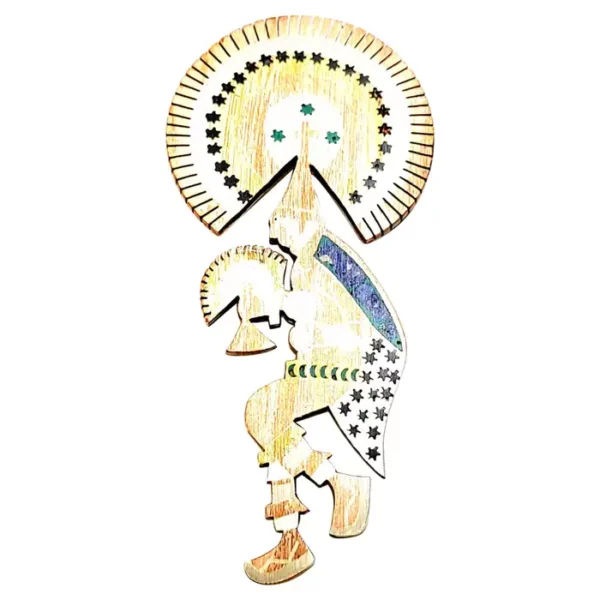 Mexico Mixed Metal Inlay Shaman Pendant.