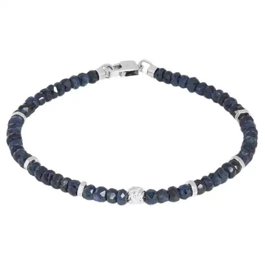 Nodo Bracelet with Sapphire and Sterling Silver, Size XS. Nodo Bracelet with Sapphire and Sterling Silver, Size XS.
