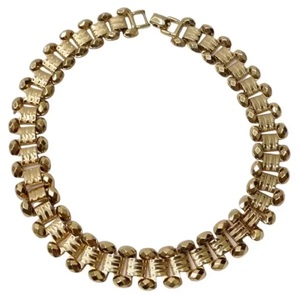 1980s Gold Plated Choker Necklace.