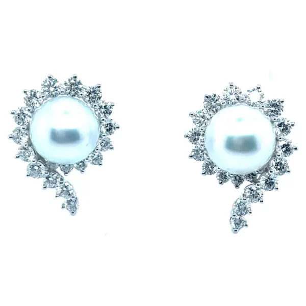 Angela Cummings for Assael Diamond Pearl Earrings.