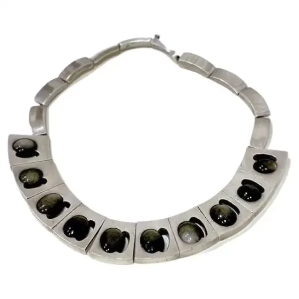 Antonio Pineda Silver and Labradorite Necklace.
