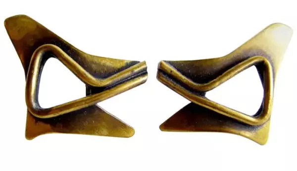 Art Smith Brass American Modernist Earrings.