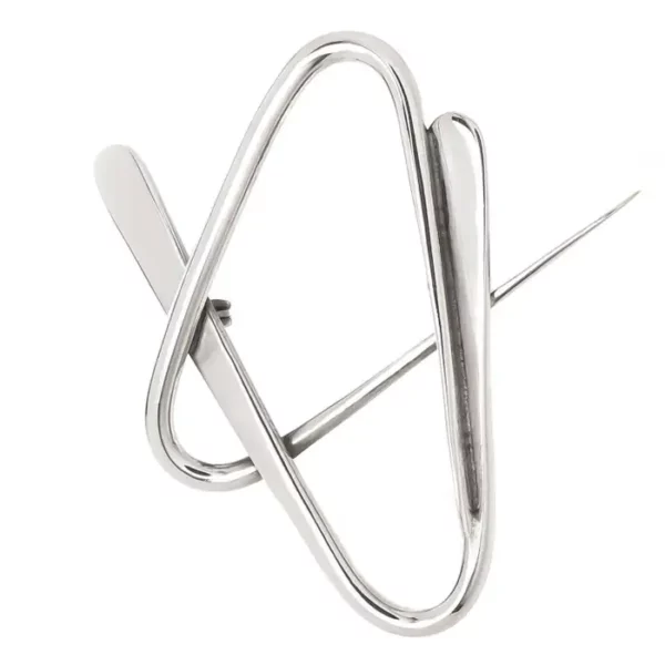 Art Smith Mid Century Modernist Silver Brooch.