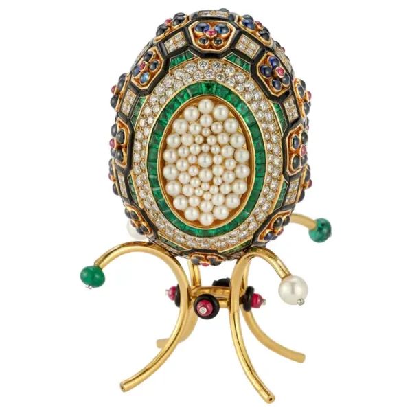 Asprey Jeweled Egg Desk Object.
