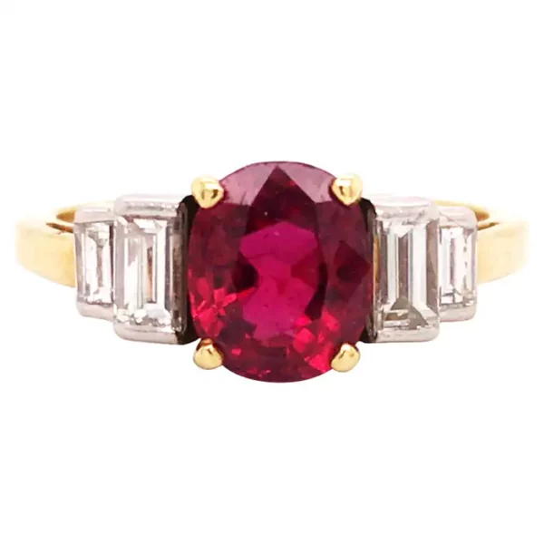 Asprey, Ruby Diamond Ring.