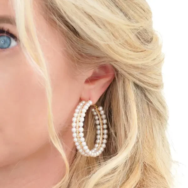 Assael Akoya Pearl and Diamond Hoop Earrings.