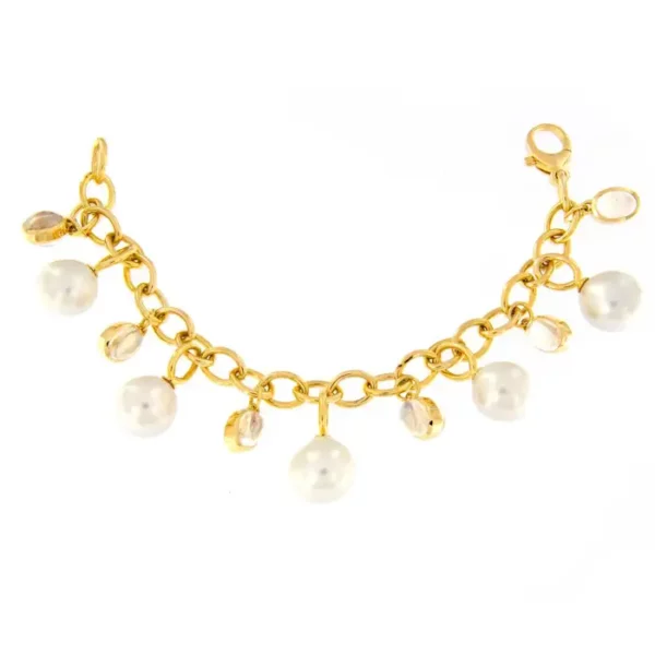 Assael Baroque Pearl Moonstone Bracelet.