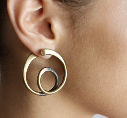 Earings in brass.3