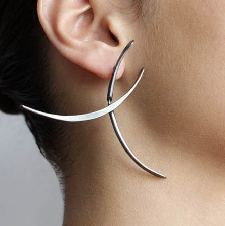 Earings in silver.