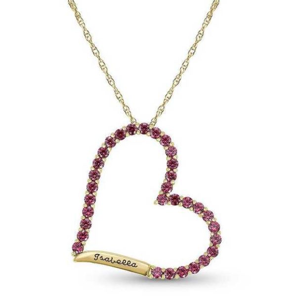 Heart Shaped Birthstone Pendant Moxie.