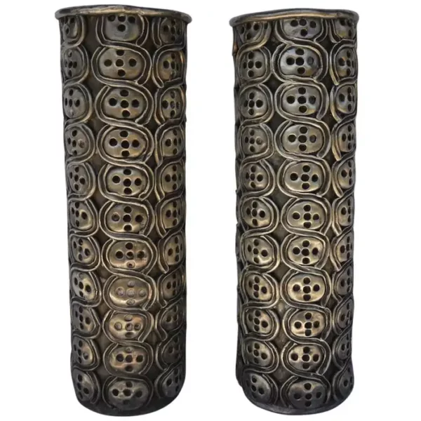 Impressive Pair of Antonio Pineda Silver Candlesticks.
